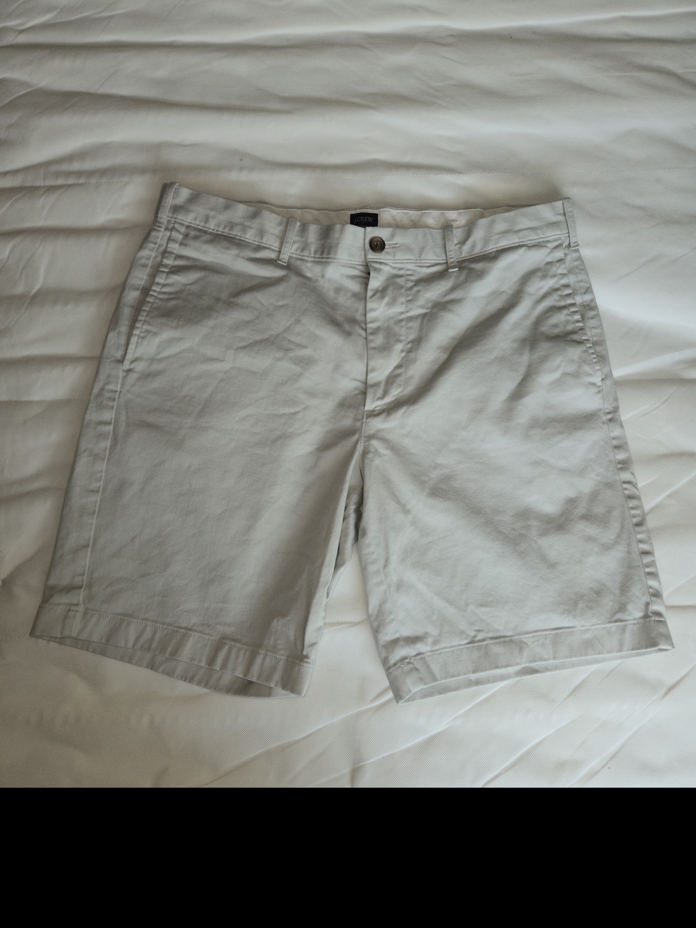 J.Crew Mens Chino Shorts Size 36 Light Khaki Beige 9 Inseam Cotton Blend Stretch